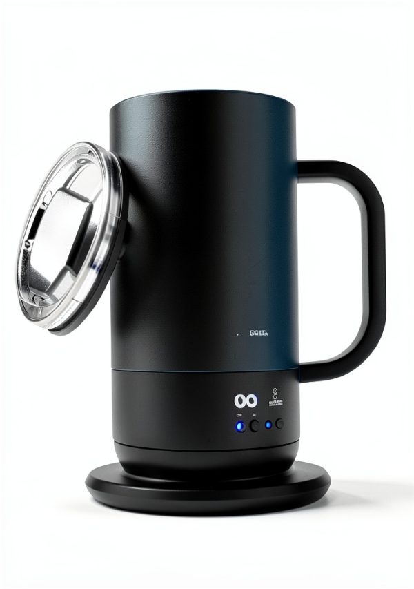 Kepwam Heated Coffee Mug 16oz Steel Blue Smart Temperature Control-8