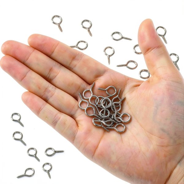 AUGSUN Eye Screws 300PCS 0.63in Heavy Duty Hooks for Hanging Artwork-3