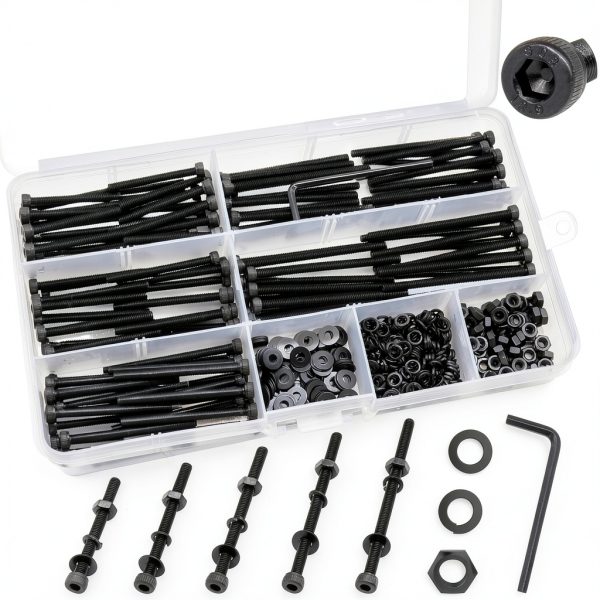 M3 Hex Socket Head Cap Screws Bemaka 420PCS Kit 12.9 Alloy Steel-0
