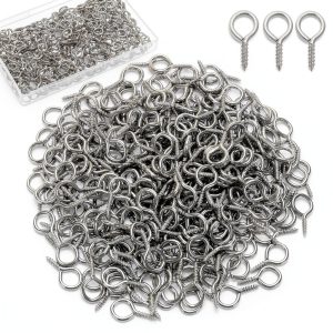 AUGSUN Eye Screws 300PCS 0.63in Heavy Duty Hooks for Hanging Artwork-0