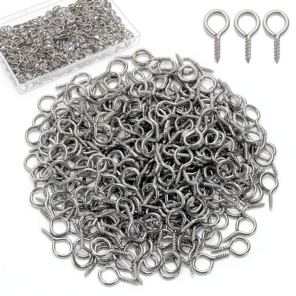 AUGSUN Eye Screws 300PCS 0.63in Heavy Duty Hooks for Hanging Artwork-0