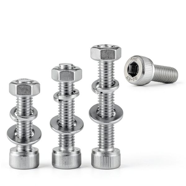 M5 Screws Kit 184pcs 304 Stainless Steel Hex Bolts by BNUOK-2