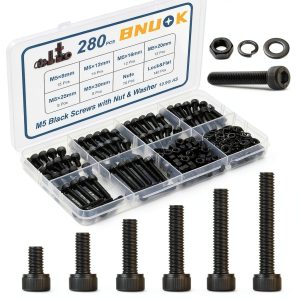 M5 Screws Kit by BNUOK – 280 pcs Hex Socket Head Screws with Nuts-0